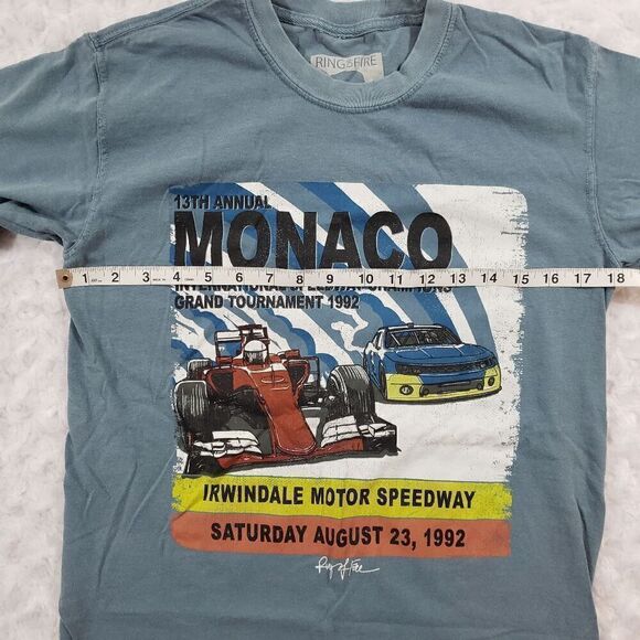 Monaco 1992 Irwindale Motor Speedway Ring of Fire Graphic Tshirt Mens Size Small - Picture 5 of 6